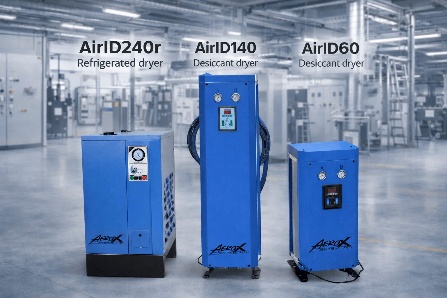 AeroX AirID-60 Heatless Desiccant Air Dryer – 60 CFM, −68°F Dew Point - Image 2