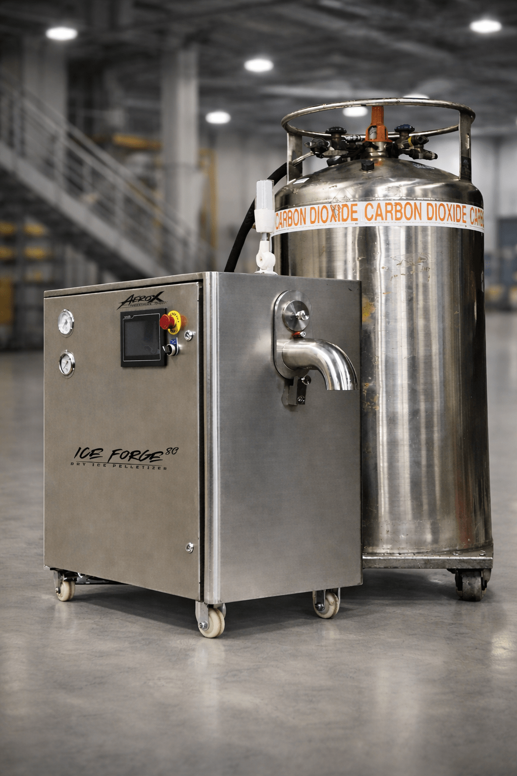 AeroX IceForge 80 Industrial Dry Ice Pelletizer – 3mm & 16mm Pellet Production System